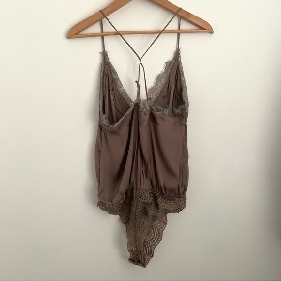 Free People Intimately HBD Lace Satin Bodysuit - Picture 6 of 9